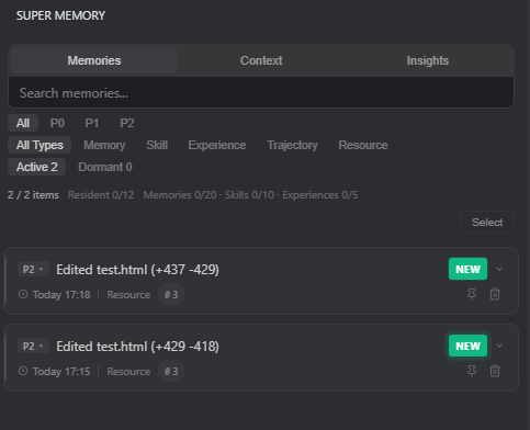 P2 resource records created from the repair