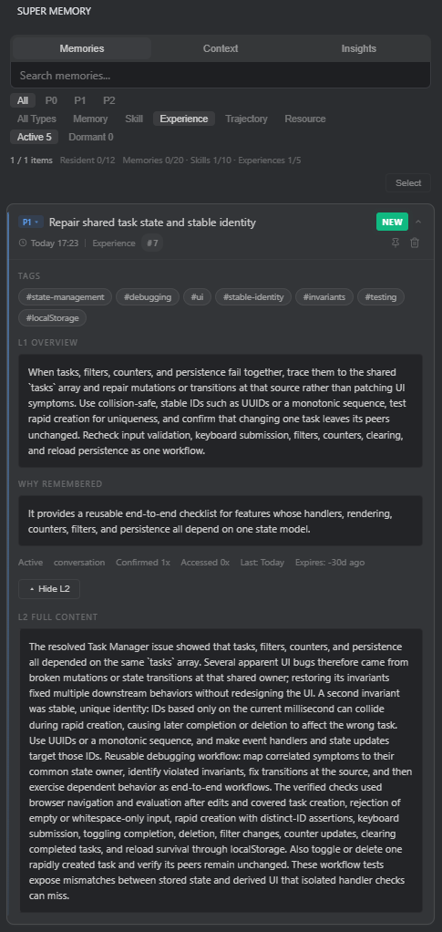 Expanded shared-state repair Experience