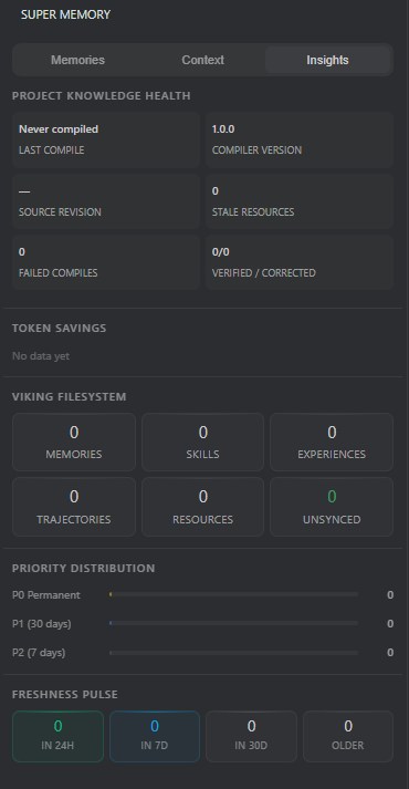 Super Memory Insights view